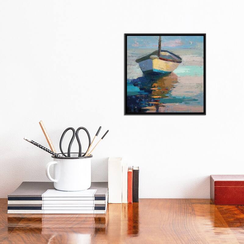 iCanvas "Lap, Lap, Nap, Nap" by Beth A. Forst Framed Canvas Print Bed